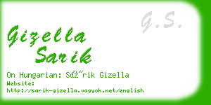 gizella sarik business card